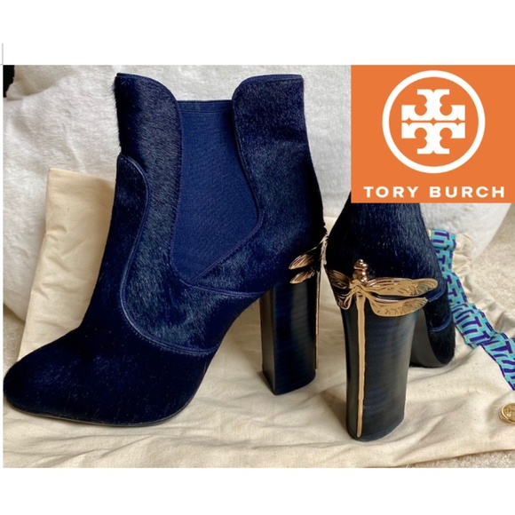 tory burch navy boots